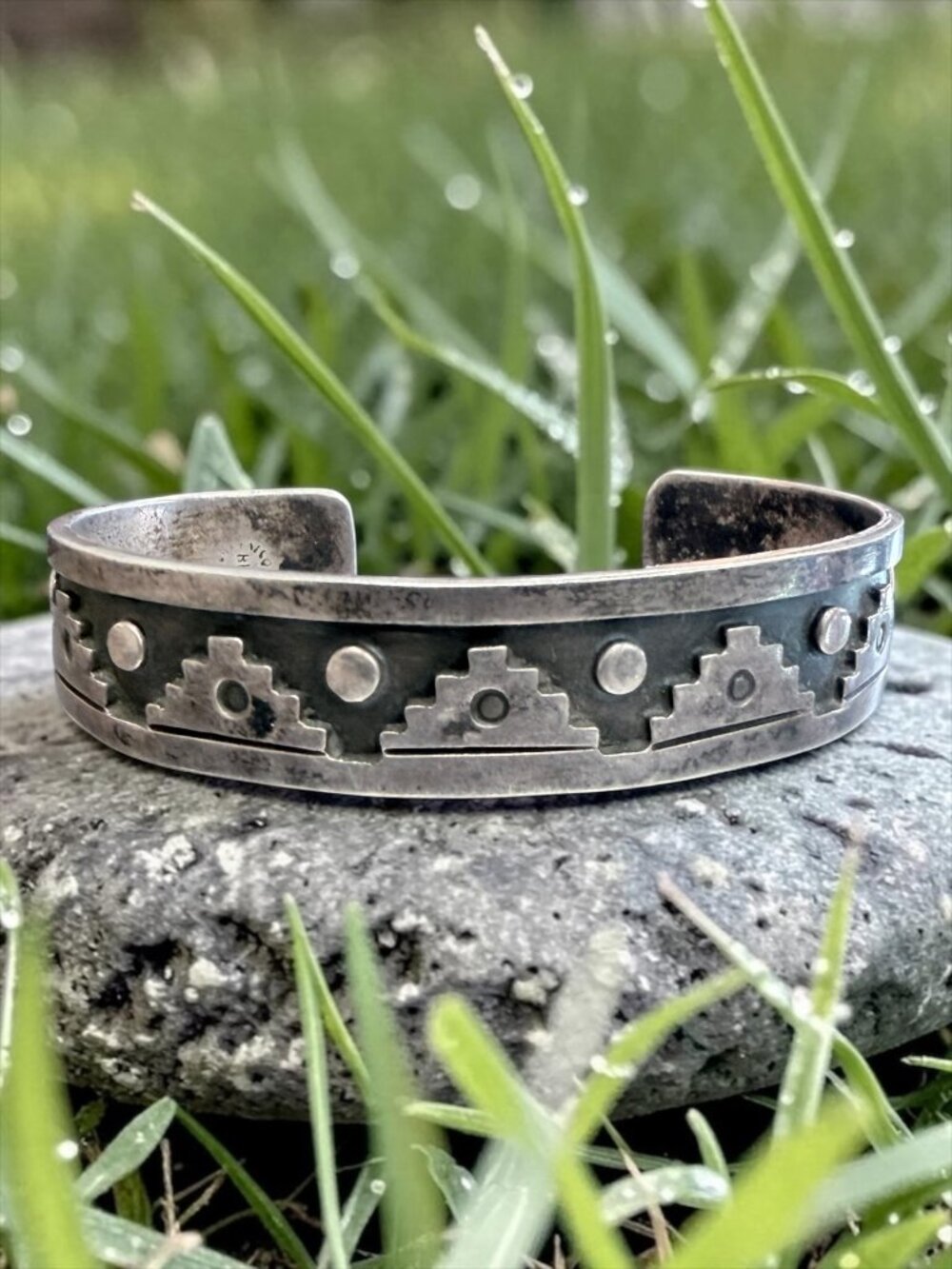 Vintage Sterling Silver Taxco Mexican Cuff Bracelet